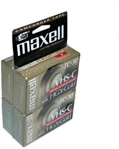 Maxell TC-30 VHS-C Videocassettes (4-pack)