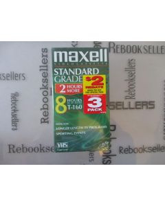 Maxell 213030 Standard Grade VHS Videotape Cassette, T160, 3/Pack