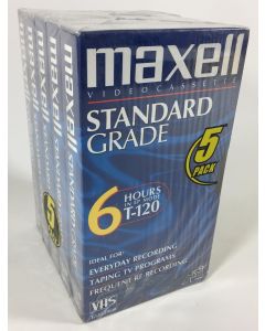 MAXELL 5PK 6 HR T-120